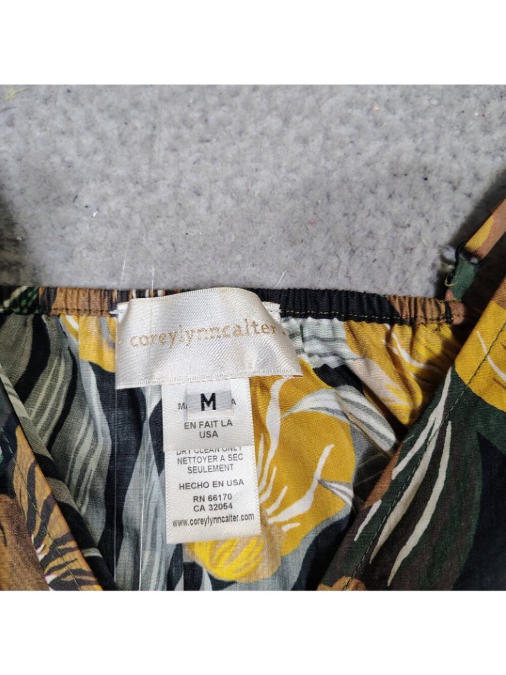 Corey Lynn Calter Skirt Suit 2-Piece Set Women's M/S Yellow Floral Peplum A-Line - Picture 9 of 16